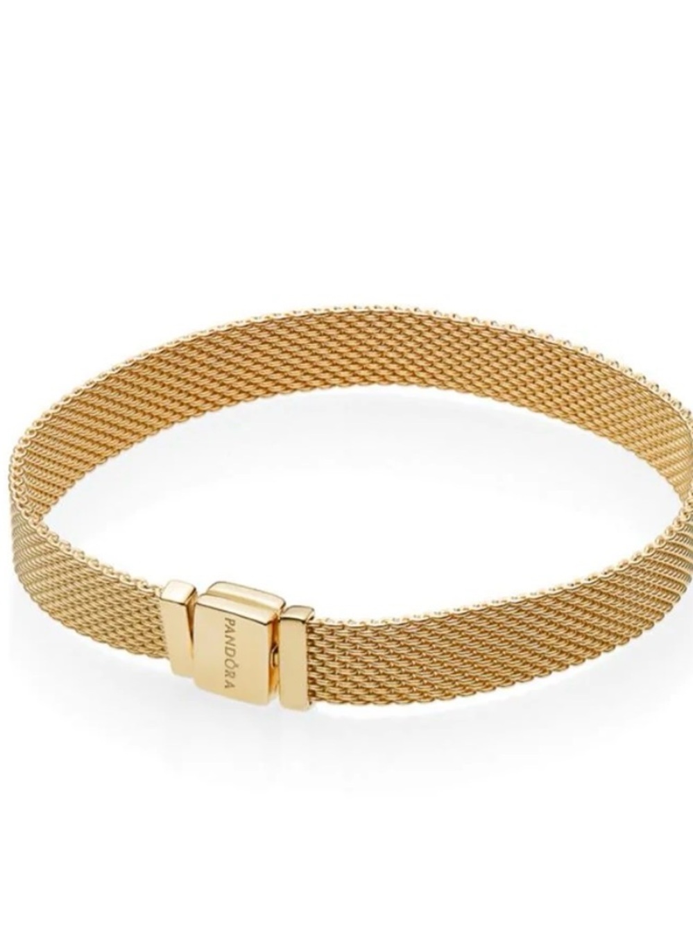 Pandora Gold Mesh Bracelet with Branded Clasp
